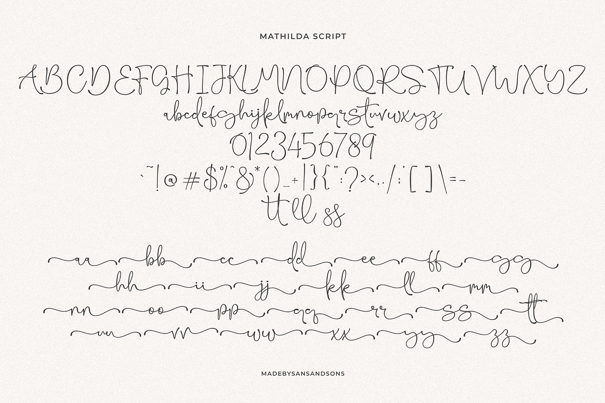 Mathilda - Modern Script, a Script Font by Sans & Sons (Photo 9 of 10)