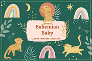 Boho animals. Rainbow clipart, an Animal Illustration by Lesya Skripak (Thumbnail 1 of 10)