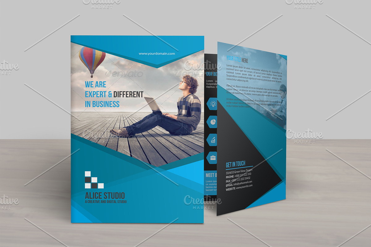 Corporate Bi Fold Brochure Template, a Brochure Template by Alice_s (Photo 2 of 7)