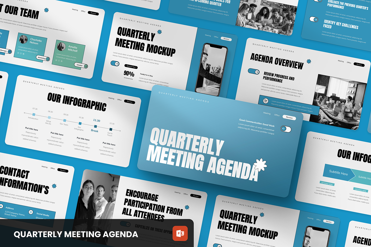 Quarterly Meeting Agenda, a Presentation Template by SquidPixey (Photo 1 of 6)