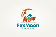 fox with crescent moon icon logo, a Branding & Logo Template by Blazybone (Thumbnail 2 of 2)