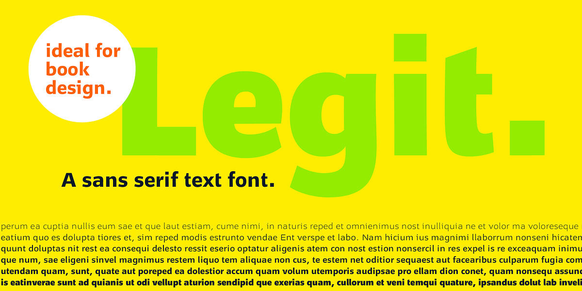 Legit Sans, a Sans Serif Font by Finaltype (Photo 1 of 7)
