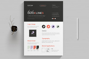 Creative Brand Kit Template, a Stationery Template by MightyDesign