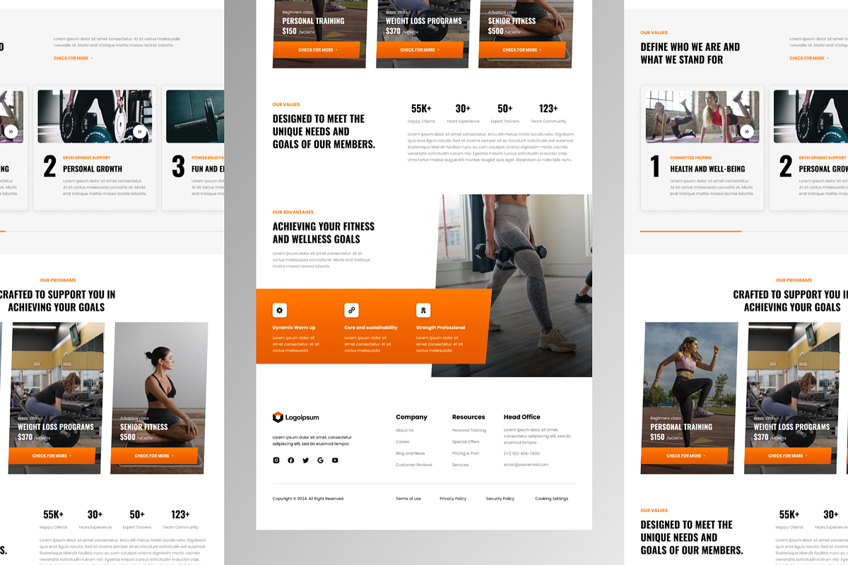 Active FitPal - Fitness Landing Page, a Landing Page Template by Annora Studio (Photo 4 of 4)