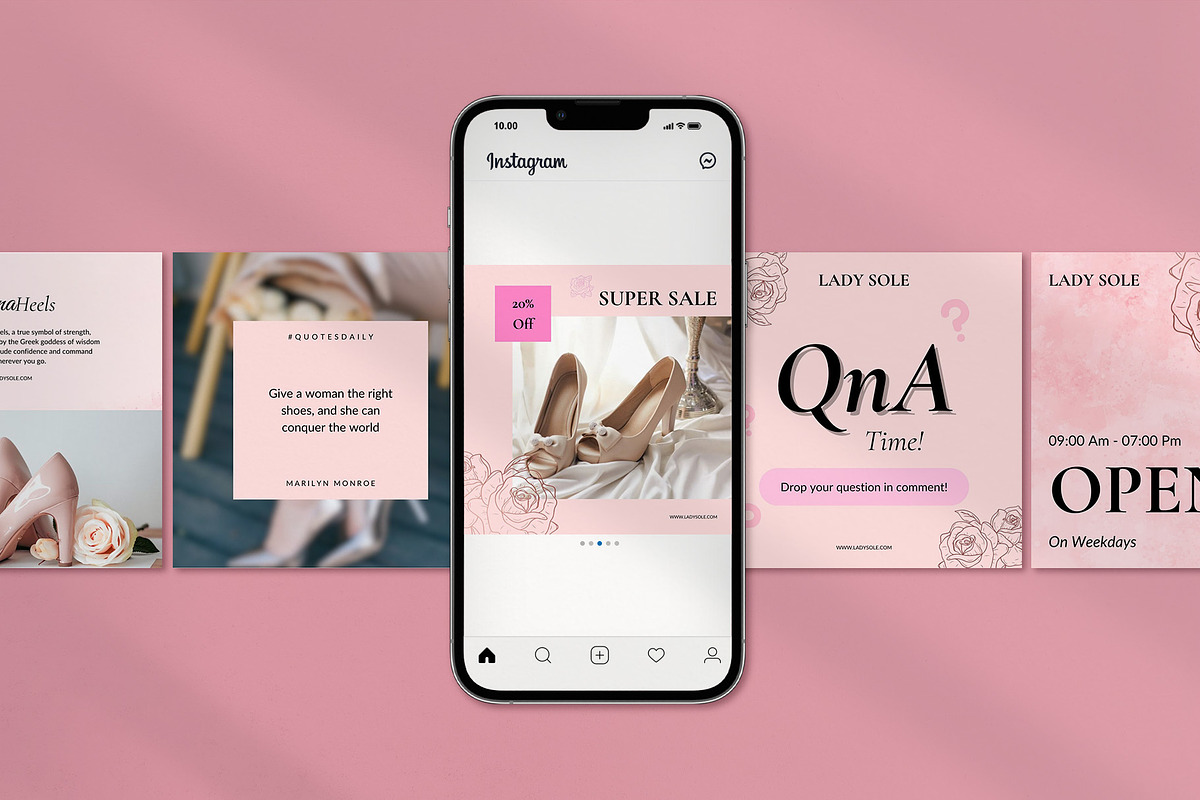 Lady Sole | Shoe Shop Canva Template, a Social Media Template by prajapixels (Photo 3 of 6)