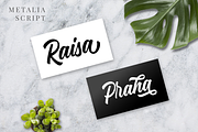 Metalia Script, a Script Font by hastatypestd (Thumbnail 6 of 8)