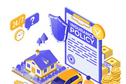 Car Home Insurance Services Concepts, a Finance Illustration by TAlex (Thumbnail 6 of 6)