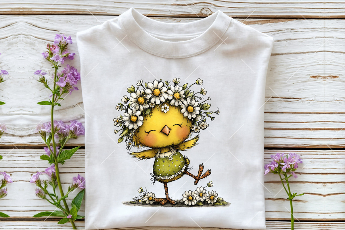 Whimsical Yellow Spring Clipart, an Illustration by OK Design (Photo 4 of 6)