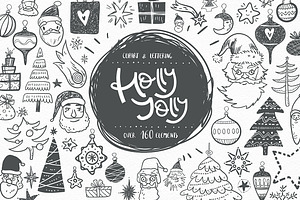 Holly Jolly. Winter doodles