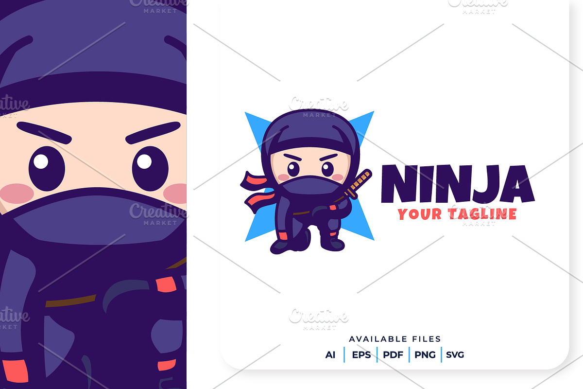 Ninja Logo Design, a Branding & Logo Template by yellowline