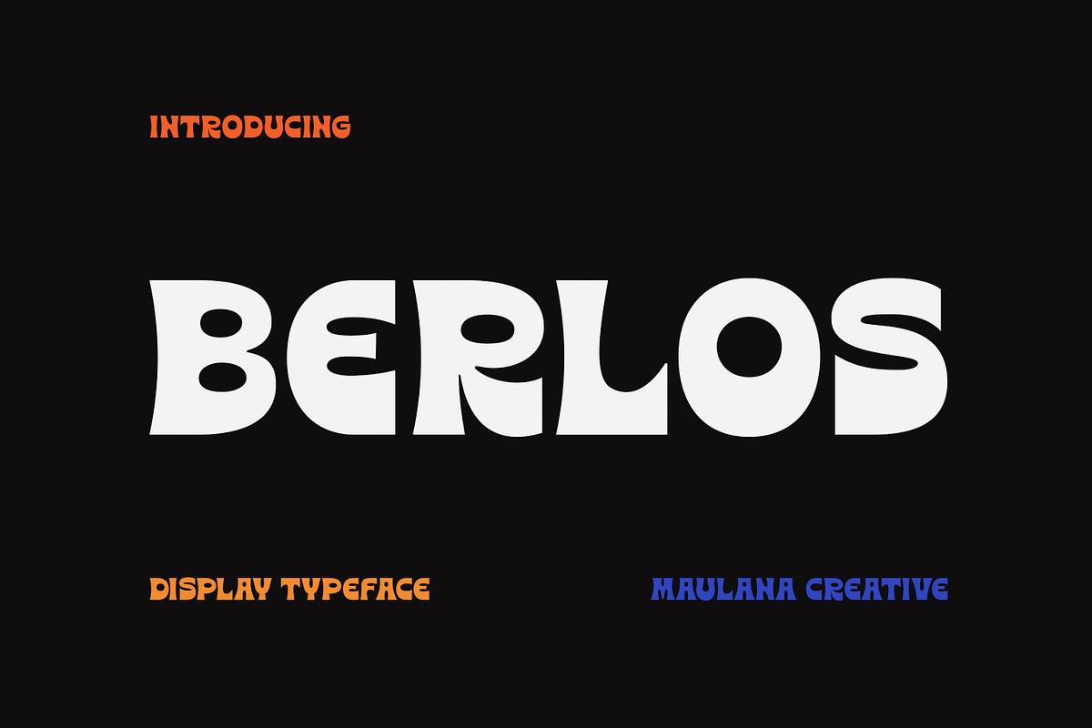 Berlos Experimental Display Font, a Sans Serif Font by Maulana Creative (Photo 1 of 6)