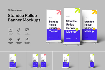 Standee Rollup Banner Mockups