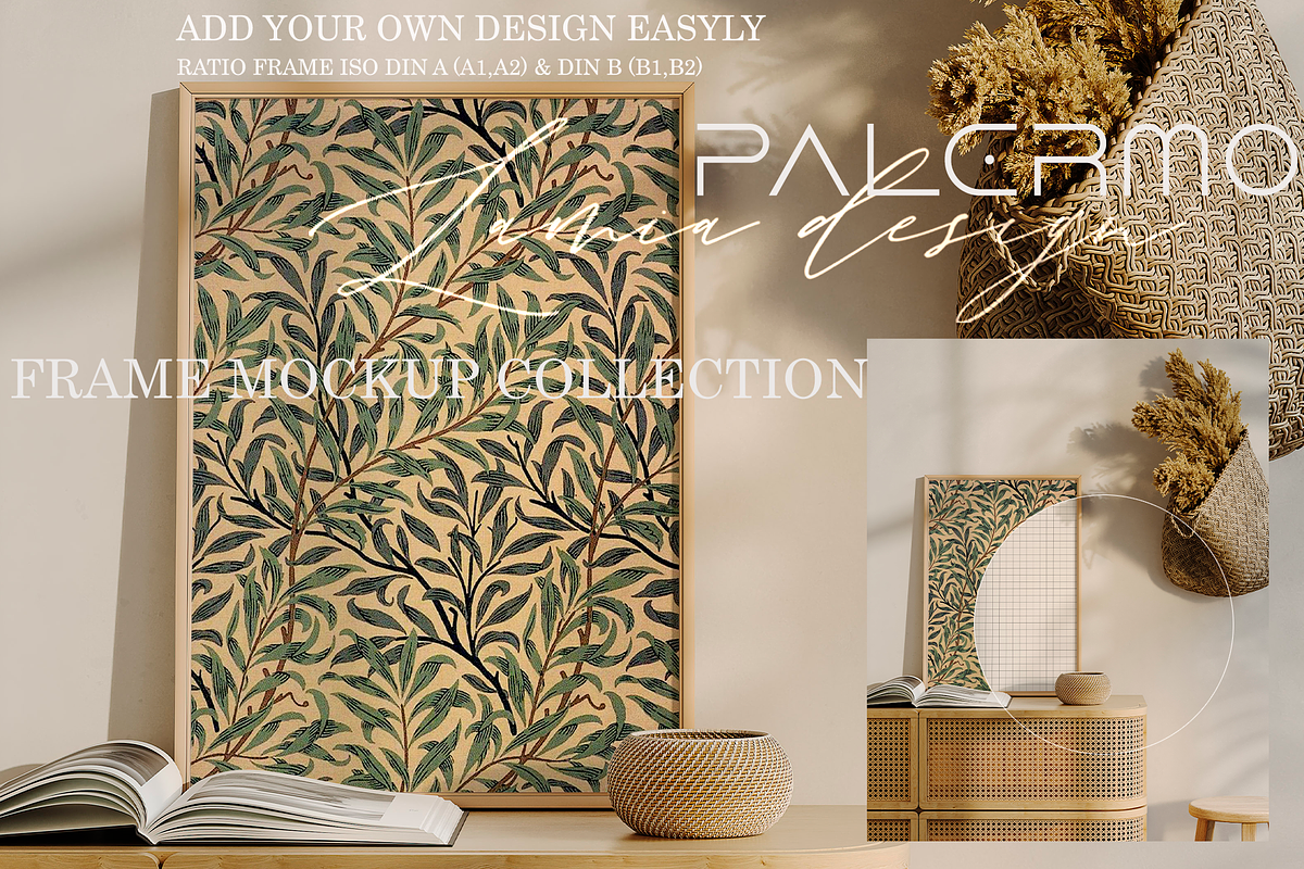 Palermo Room & Natural Frame Mockup, a Household Mockup by LAMIA DESIGN (Photo 10 of 21)