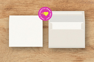 3 Square Flap Envelope Liner Mockups