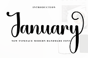 January, a Handwritten Font by InermediaSTUDIO (Thumbnail 1 of 8)