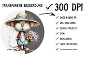 Whimsical Summer mouse Clipart, an Illustration by Craft Nest (Thumbnail 2 of 12)