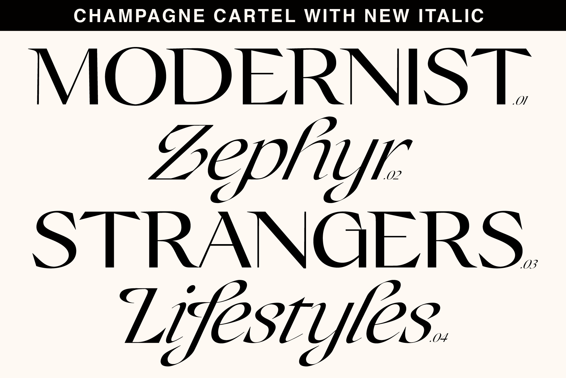 Champagne Cartel, a Serif Font by Tropical Type