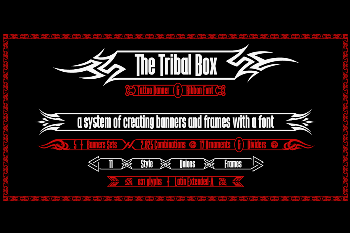 The Tribal Box -banner font- preview 8