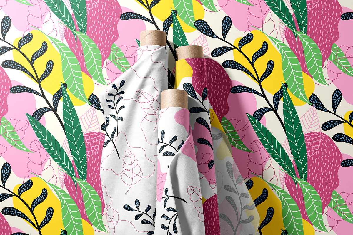 Abstract Botanical Scandinavian Set, a Pattern Graphic by Asya Melkonyan Patterns (Photo 4 of 12)