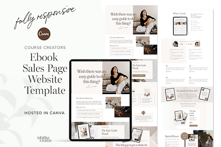 Ebook Sales Page Canva Website, a Landing Page Template by Tabitha Emma