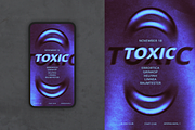Techno/house party flyer template, a Flyer Template by MAcherry design studio (Thumbnail 1 of 2)
