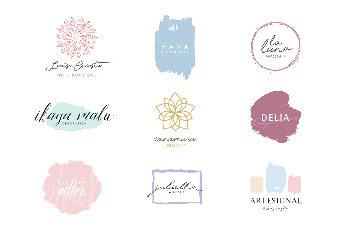63 feminine Logos ☾ Señorita's Dream, a Branding & Logo Template by friday supply (Photo 5 of 20)