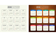 4 Calendar templates for 2016, a Background Graphic by mnke art studio (Thumbnail 1 of 2)