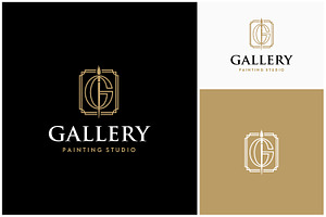 Paintbrush Letter G Gallery Art Logo, a Branding & Logo Template by Enola99d