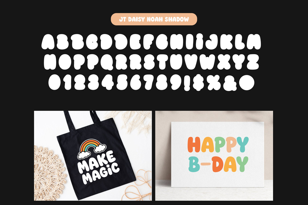 Daisy Noah - Bubble Groovy Font, a Handwritten Font by Jozoor (Photo 10 of 10)