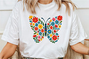 Flower Butterfly Sublimation Design, a Seasonal Illustration by Rose Art (Thumbnail 4 of 4)