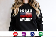 God Bless America 4th Of July, an Object Graphic by SVGCuteShop (Thumbnail 2 of 3)