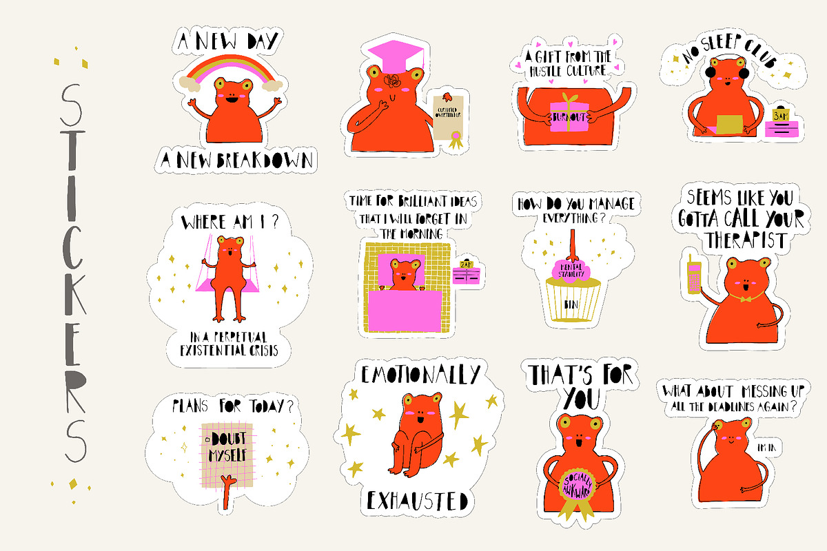 Frogs and daily struggles, an Animal Illustration by lexminci (Photo 7 of 10)