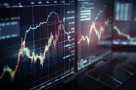Stock market or forex trading graph, a Photo by Iftikhar Alam