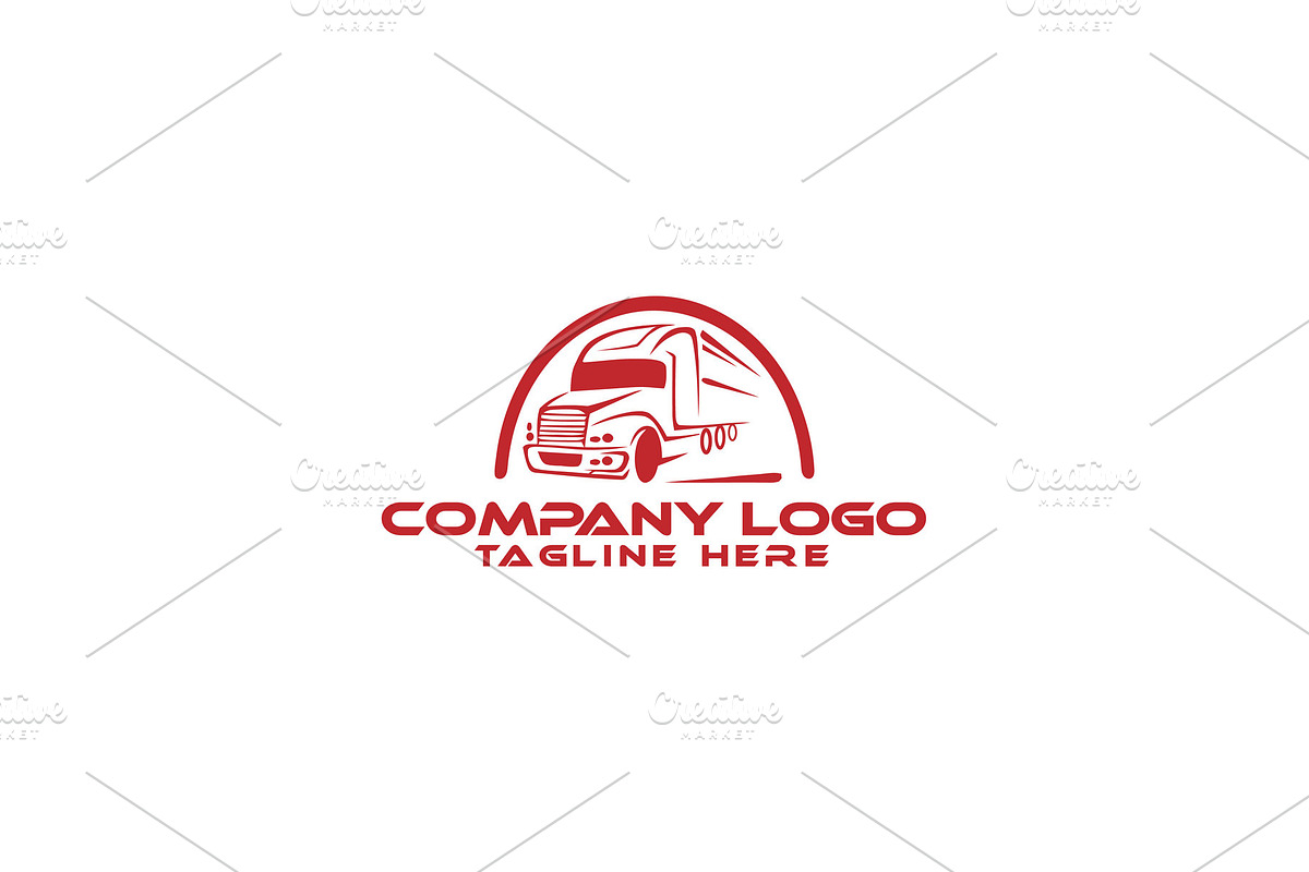 Truck silhouette logo template, a Branding & Logo Template by ArmanHossen75