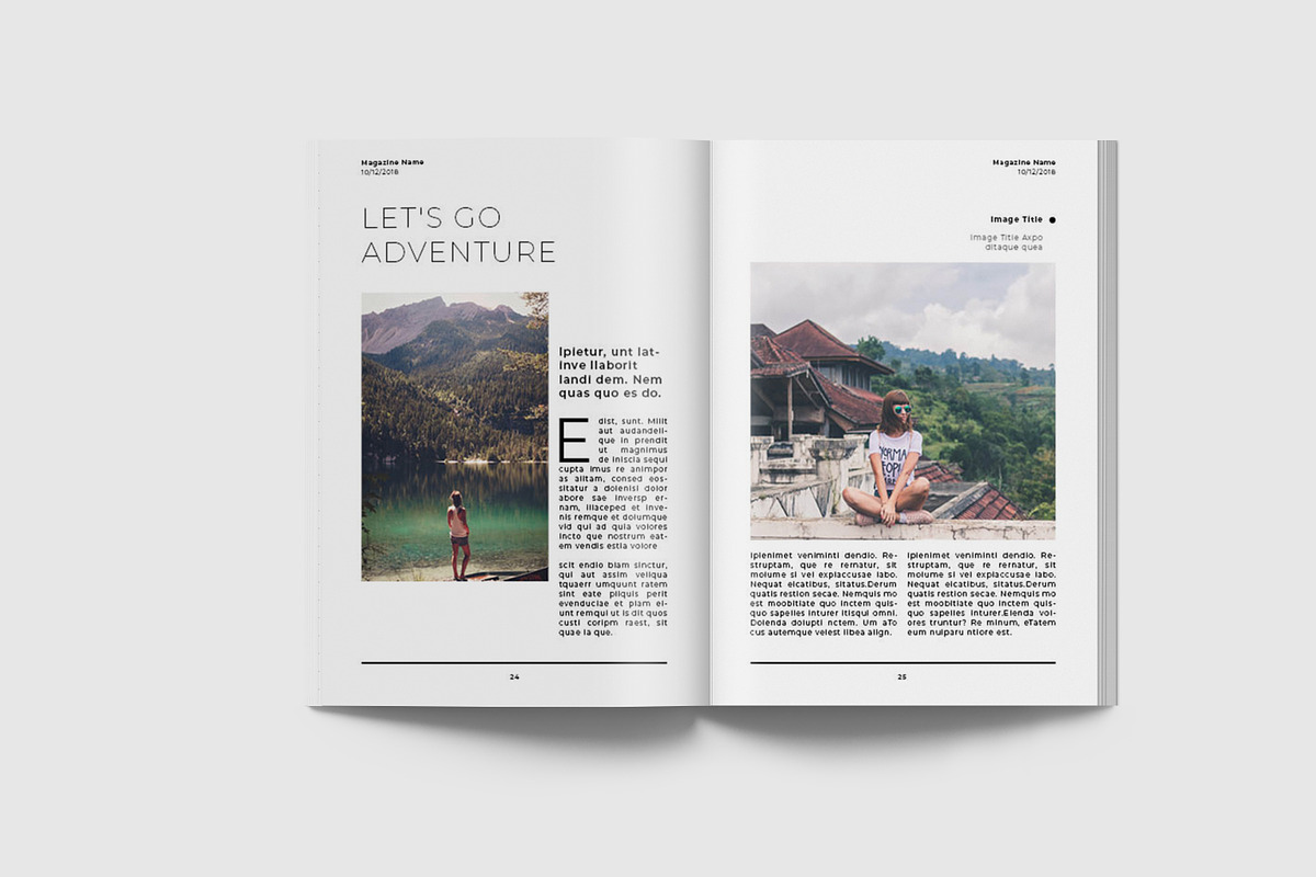 A5 Minimal Magazine Template III, a Magazine Template by Uloel Design (Photo 12 of 12)