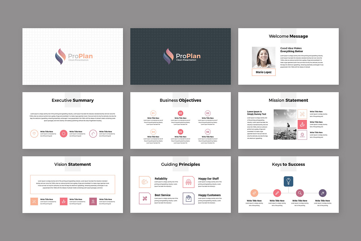 ProPlan Business PowerPoint Template, a Presentation Template by RsmBoutique2021 (Photo 2 of 6)