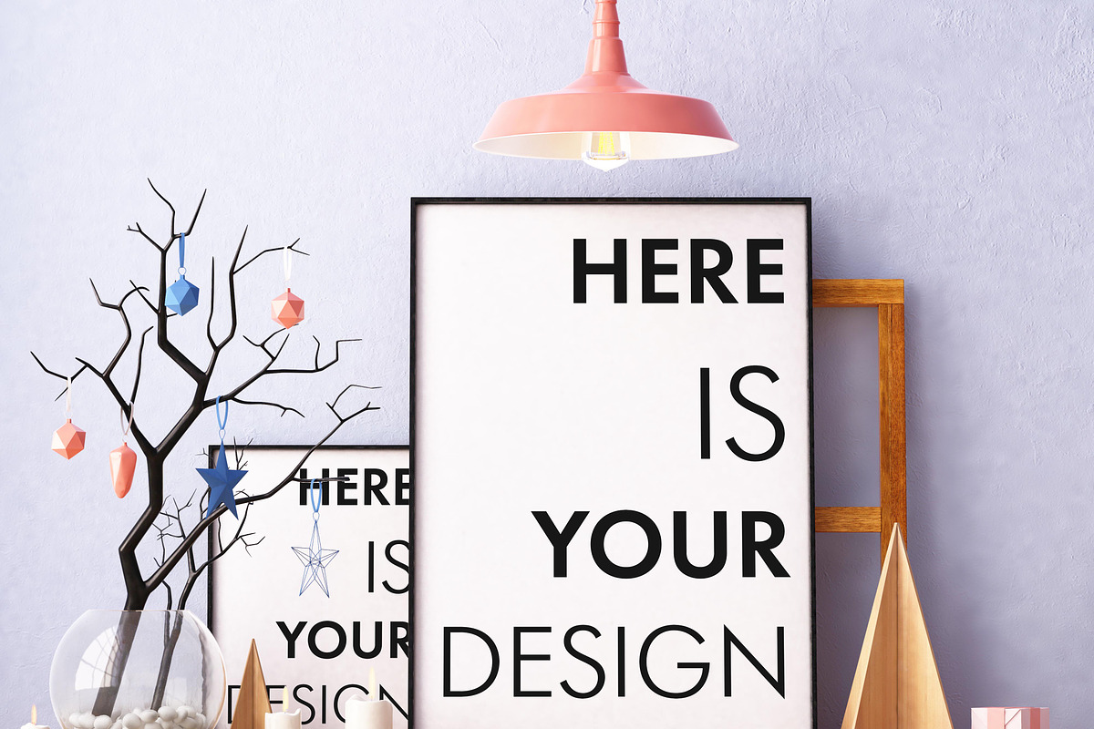 5 Christmas mockups posters, a Print Template by FilL239 (Photo 1 of 5)