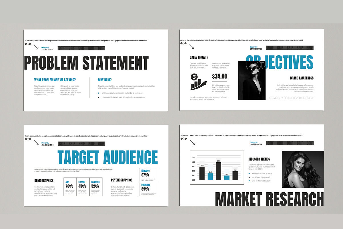 Modern Creative Brief Presentation, a Presentation Template by MightyDesign (Photo 3 of 8)