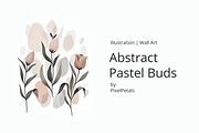 Abstract Pastel Buds, an Illustration by pixelpetals (Thumbnail 1 of 5)