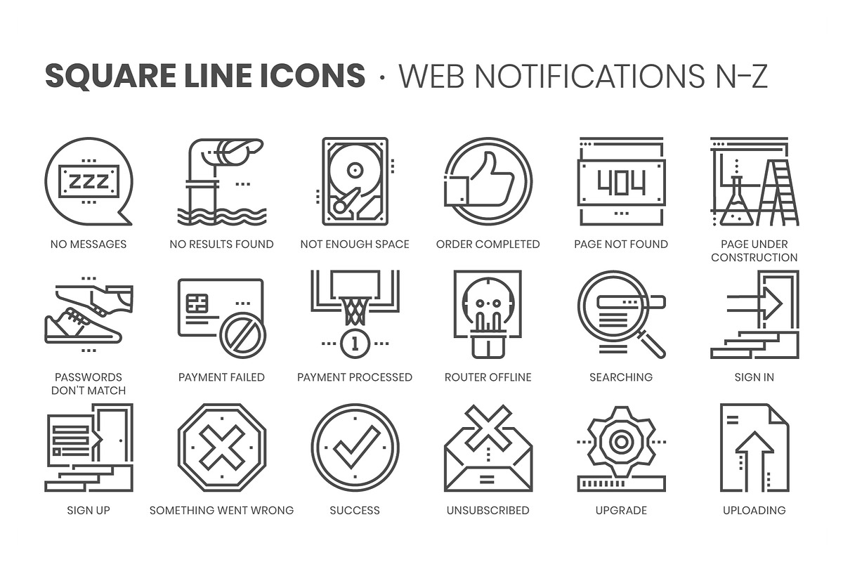 Square line icons, an Outline Icon by Howcolour (Photo 25 of 85)