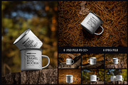 8 Enamel Metal Mug Mockups,Outdoor, a Cups & Container Mockup by Grow Design Craft Studio (Thumbnail 6 of 6)