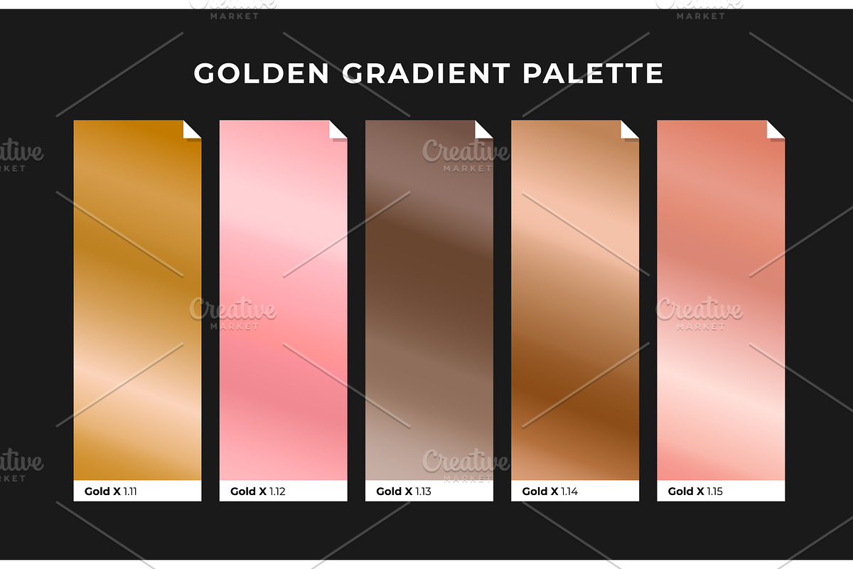 Golden color palette. Gold, copper, a Texture Illustration by Foxys Graphic