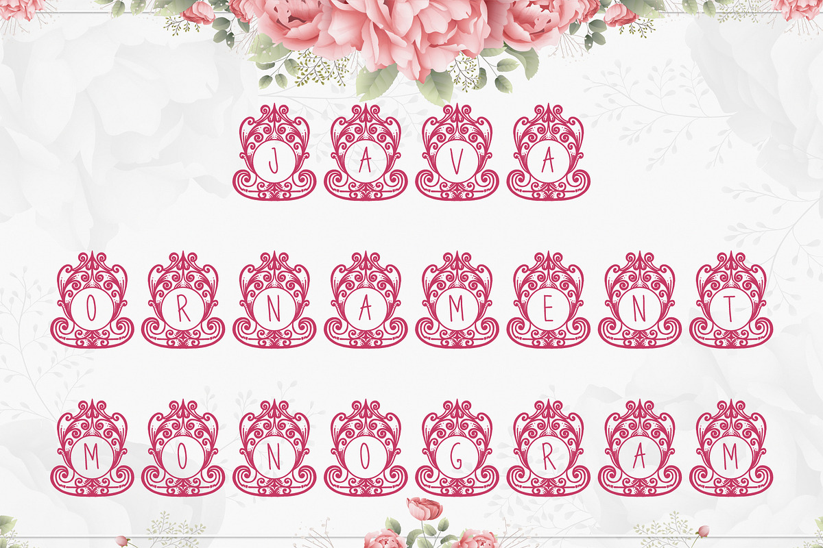 Java Ornament Monogram, a Font by WisnoetypeCo (Photo 1 of 4)