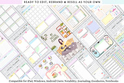 PLR Undated Digital Planner, a Stationery Template by Tas Creative Studio (Thumbnail 3 of 9)
