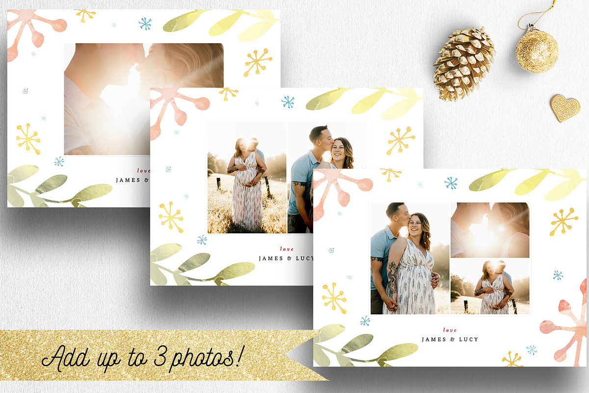 Christmas Card Photoshop Template 09, a Card Template by Nifty Template Studio (Photo 6 of 11)