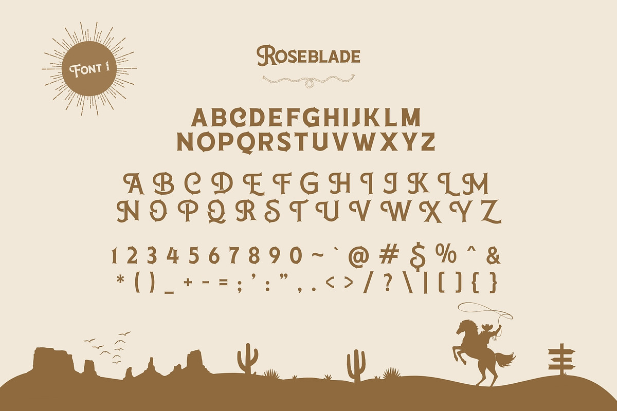 Lasso Lore - Western Rope Font Duo, a Sans Serif Font by HipFonts (Photo 3 of 11)