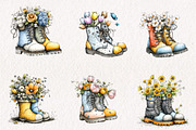 Boots with Spring Flowers Sublimatio, an Illustration by CreationArt (Thumbnail 5 of 7)