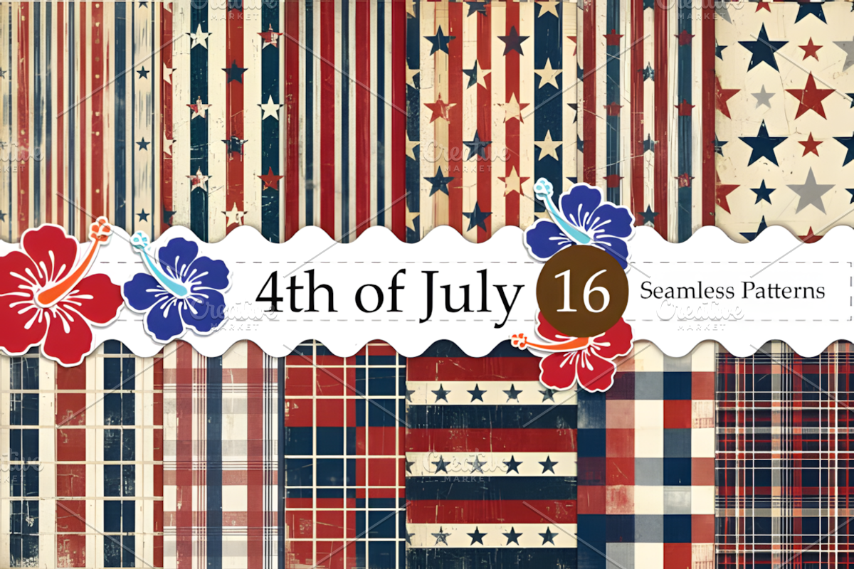 4th of July Digital Paper, a Background Graphic by Design Station (Photo 1 of 3)