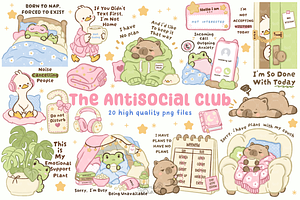 Antisocial Introvert Animal Clipart