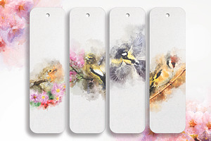 Boho Style Spray Watecolor Birds